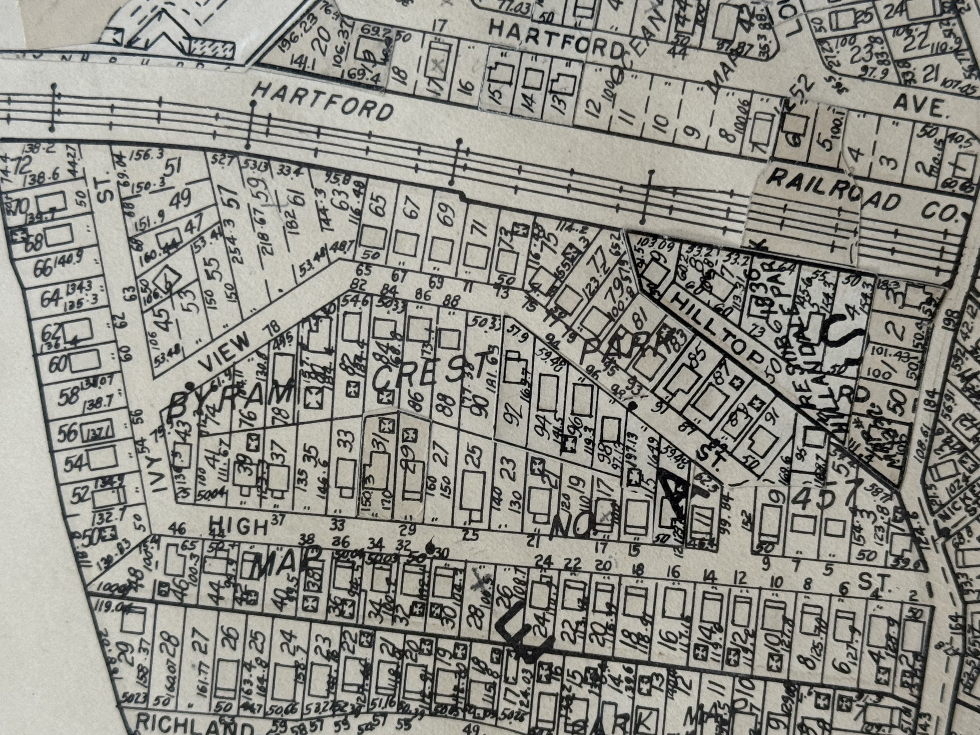 Map of Byram Crest neighborhood from 1938